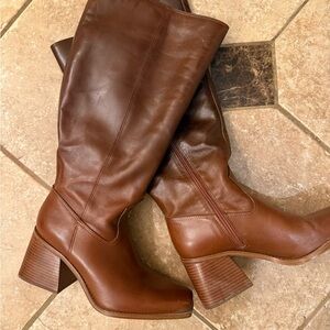 Vince Camuto Brown Leather Heeled Boots